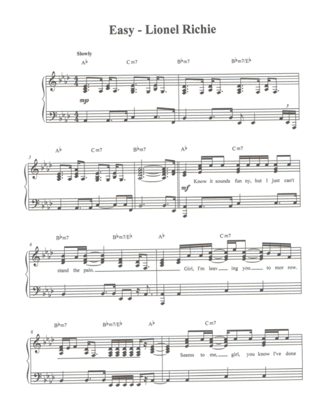 Easy Advanced Piano Sheet Music