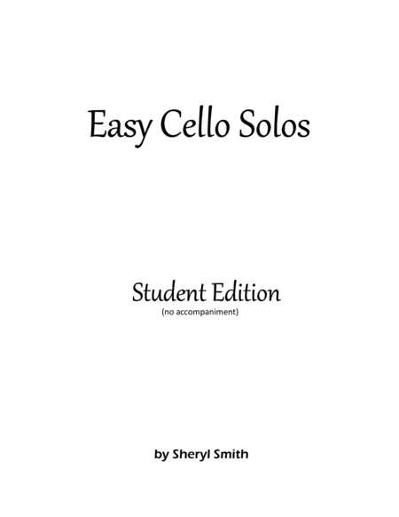 Easy Cello Solos Student Edition Sheet Music