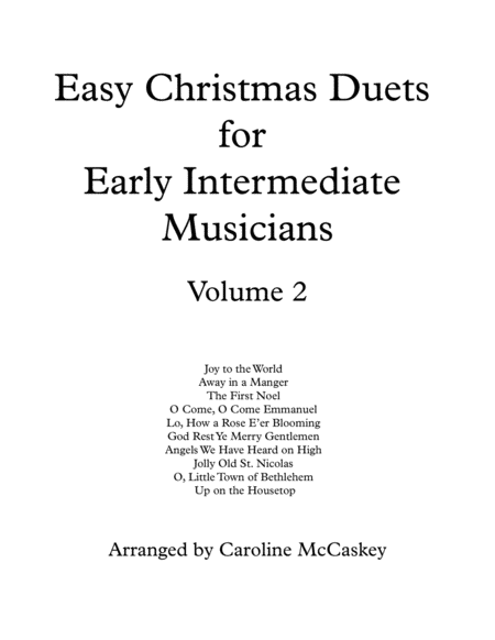 Free Sheet Music Easy Christmas Duets For Early Intermediate Violin And Cello Volume 2