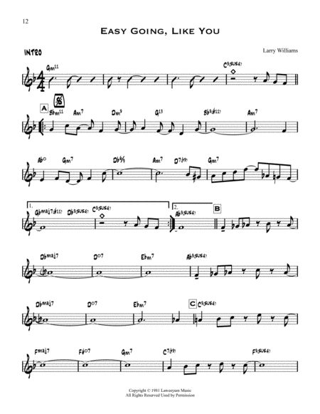 Easy Going Like You Sheet Music