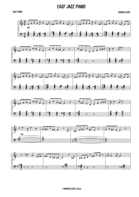 Easy Jazz Piano Sheet Music