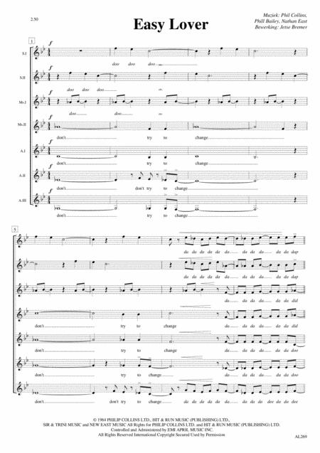 Easy Lover Ssssaaaa A Cappella Sheet Music