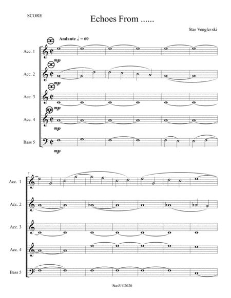 Echoes From For Accordion Orchestra Sheet Music