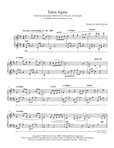 Eden Again Sheet Music