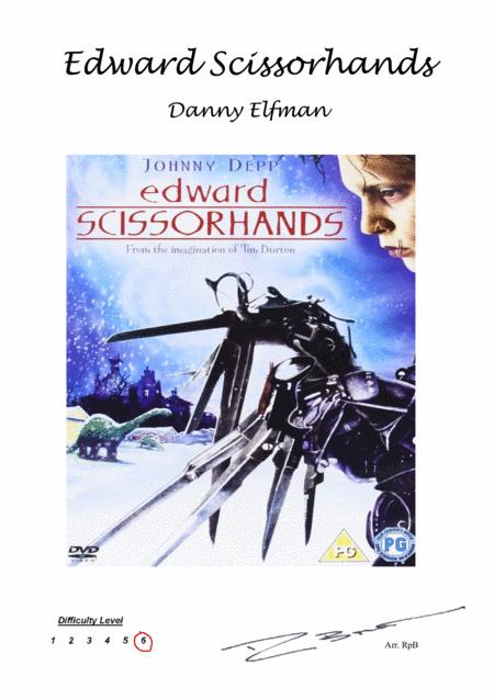 Edward Scissorhands Introduction Titles Backing Track Sheet Music