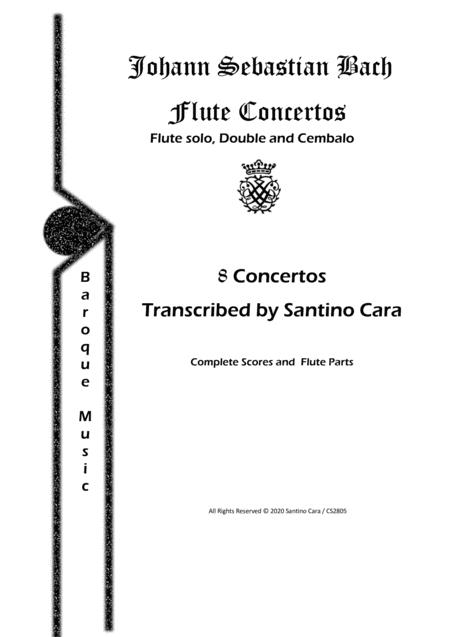 Free Sheet Music Eight Bach Flute Concertos For Solo Double And Cembalo Scores And Parts