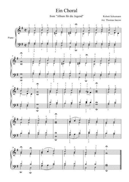 Free Sheet Music Ein Choral