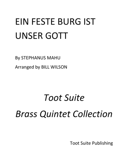 Free Sheet Music Ein Feste Burg Ist Unser Gott