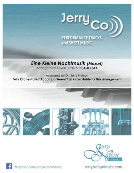 Free Sheet Music Eine Kleine Nachtmusik Arrangements Level 3 5 For Alto Sax Written Acc