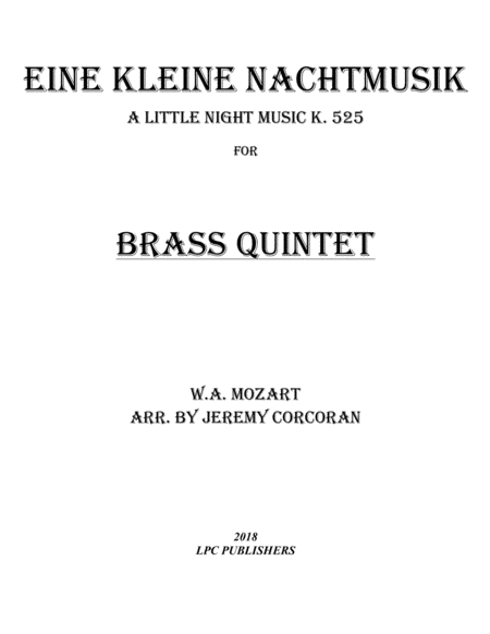 Eine Kleine Nachtmusik For Brass Quintet Sheet Music