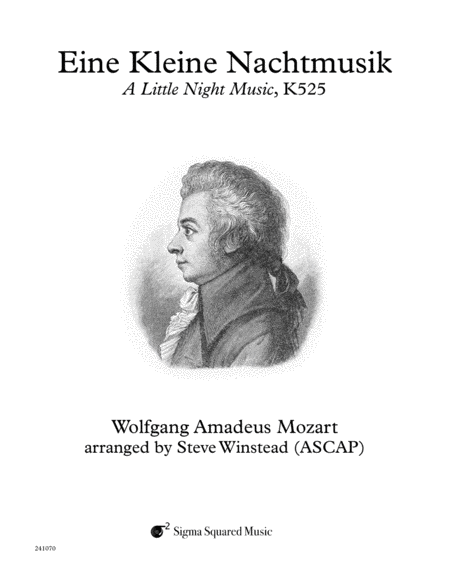 Eine Kleine Nachtmusik K525 For Clarinet Quartet Choir Sheet Music