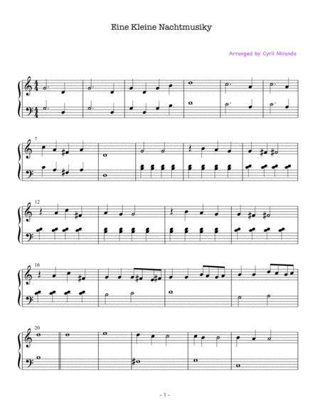 Free Sheet Music Eine Kleine Nachtmusik Mozart