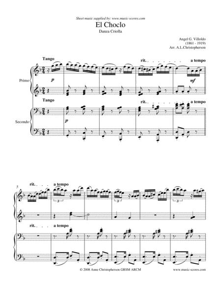 El Choclo Piano Duet Sheet Music