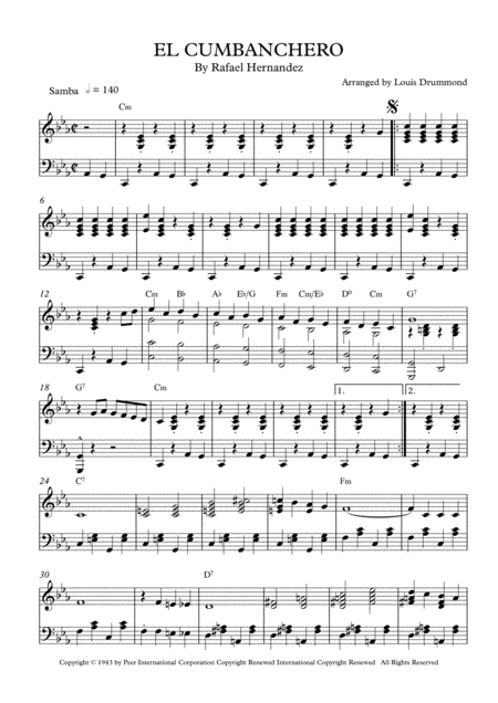 El Cumbanchero Sheet Music