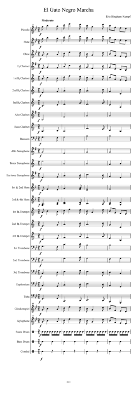 El Gato Negro Marcha Sheet Music