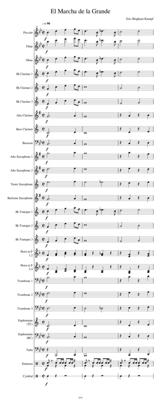 El Marcha De La Grande Sheet Music