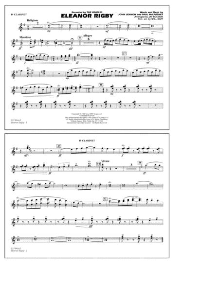 Eleanor Rigby Arr Jay Bocook Bb Clarinet Sheet Music