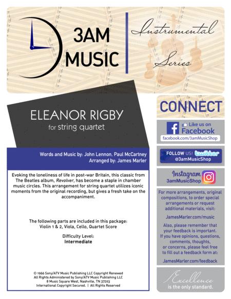 Eleanor Rigby The Beatles String Quartet Sheet Music