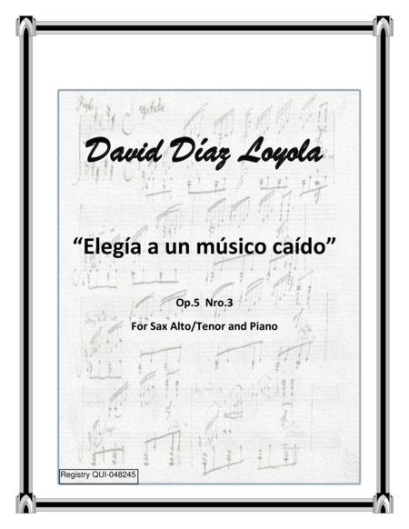 Free Sheet Music Elega A Un Msico Cado Op 5 Nro 3