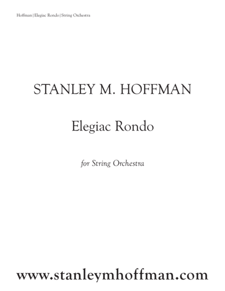 Elegaic Rondo Sheet Music