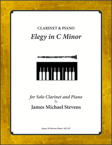 Elegy In C Minor Reflective Clarinet Piano Sheet Music