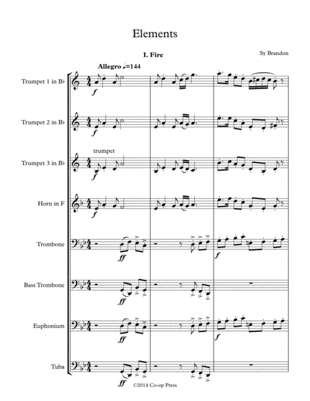 Elements For Brass Octet Sheet Music