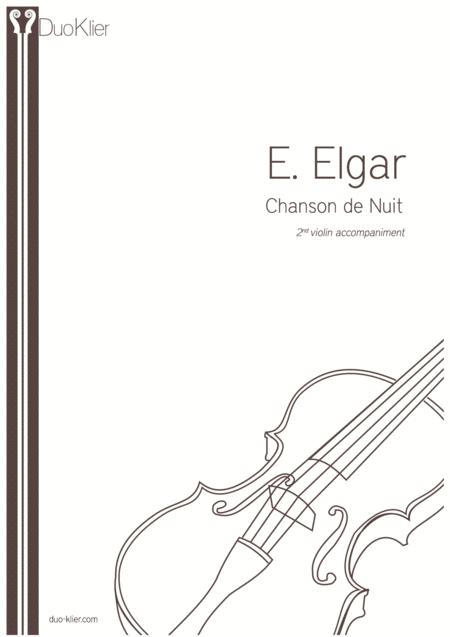 Elgar Chanson De Nuit 2nd Violin Accompaniment Sheet Music