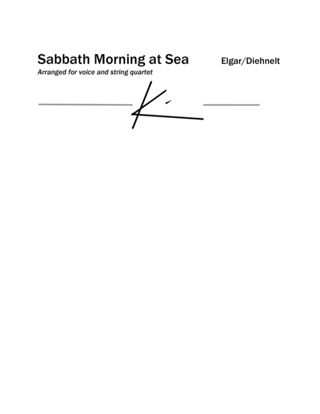 Elgar Sabbath Morning At Sea From Sea Pictures Sheet Music