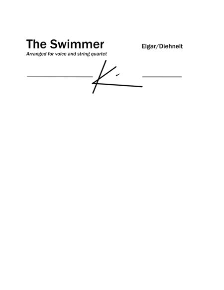 Free Sheet Music Elgar The Swimmer From Sea Pictures