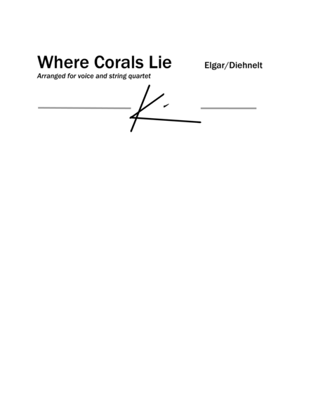 Elgar Where Corals Lie From Sea Pictures Sheet Music