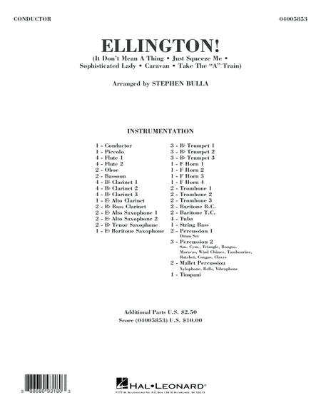 Free Sheet Music Ellington Arr Stephen Bulla Conductor Score Full Score