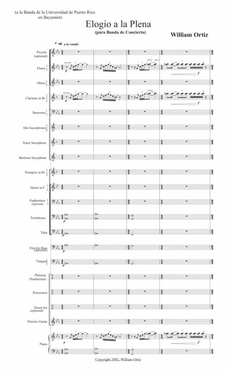 Free Sheet Music Elogio A La Plena