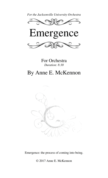 Free Sheet Music Emergence Score Only