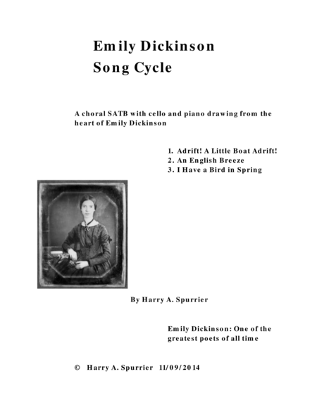 Emily Dickinson Song Cycle Sheet Music