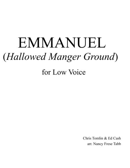 Emmanuel Hallowed Manger Ground Vocal Solo For Low Voice Sheet Music