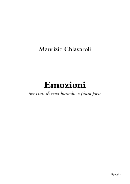 Emozioni Sheet Music