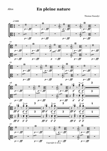 En Pleine Nature Viola Part Sheet Music