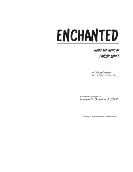 Enchanted Sheet Music