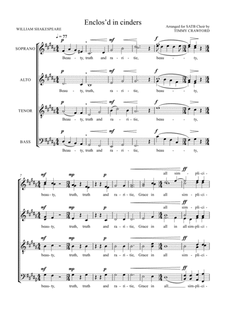 Enclos D In Cinders Sheet Music