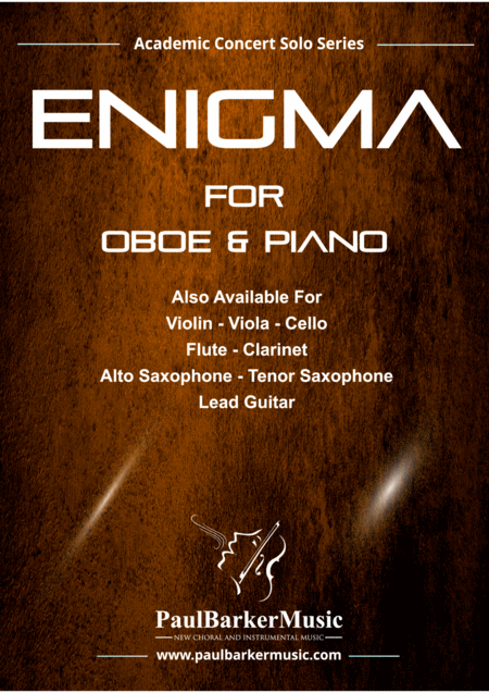 Enigma Oboe And Piano Score Parts Sheet Music