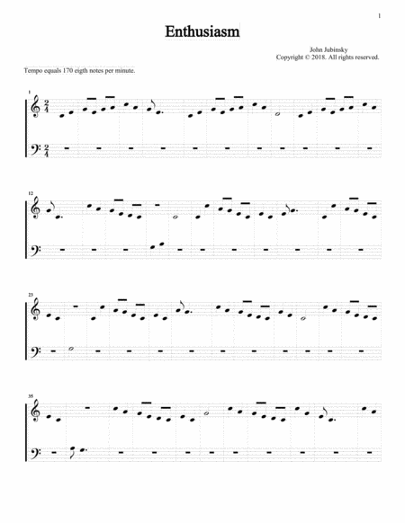 Enthusiasm Sheet Music