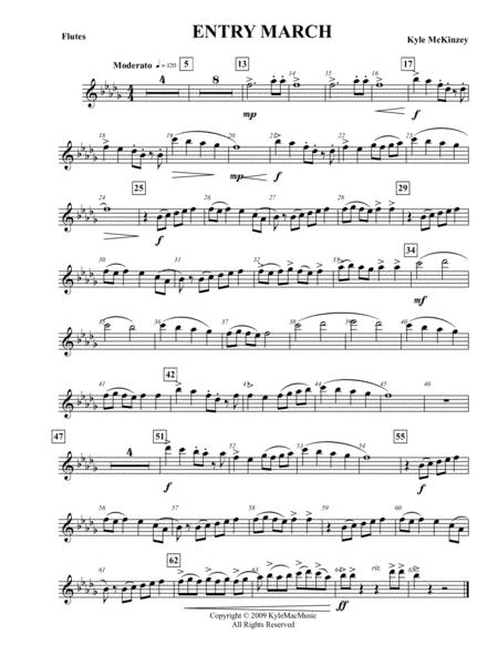 Free Sheet Music Entry March