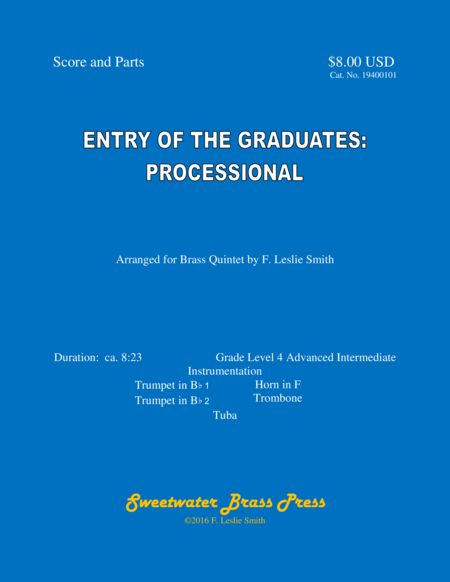 Free Sheet Music Entry Of The Graduates Processional