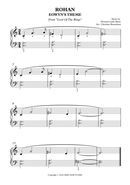 Eowyns Theme Sheet Music