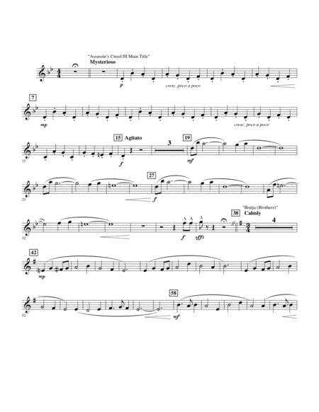 Epic Gaming Themes Bb Clarinet 1 Sheet Music