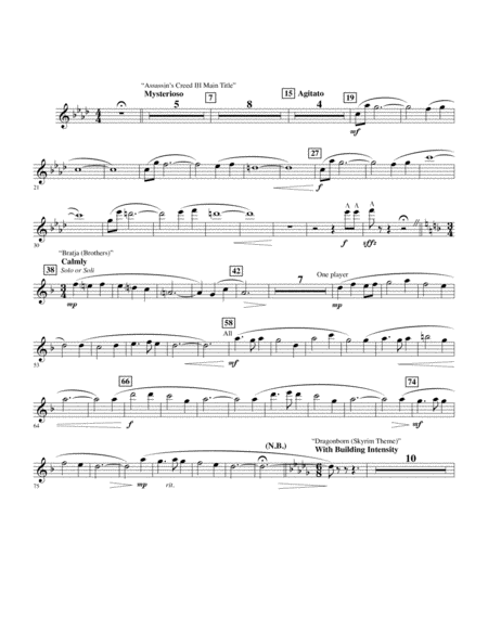 Epic Gaming Themes Flute Sheet Music