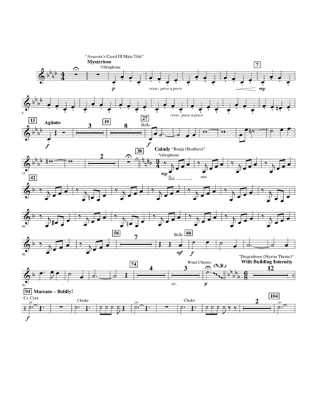 Epic Gaming Themes Mallet Percussion Sheet Music