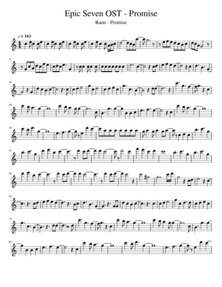 Free Sheet Music Epic Seven Ost Promise