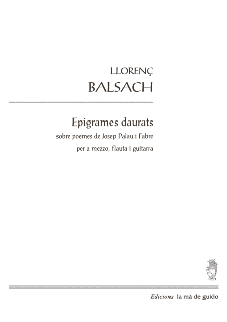 Epigrames Daurats Sheet Music