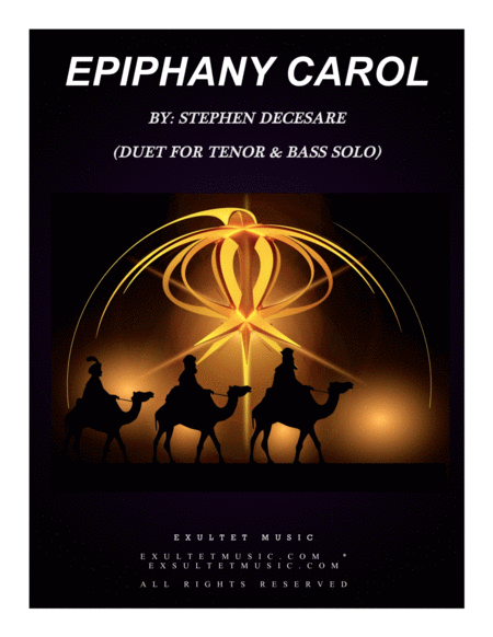 Epiphany Carol Duet For Tenor And Bass Solo Sheet Music